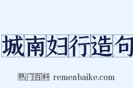 城南妇行造句是什么意思的图片